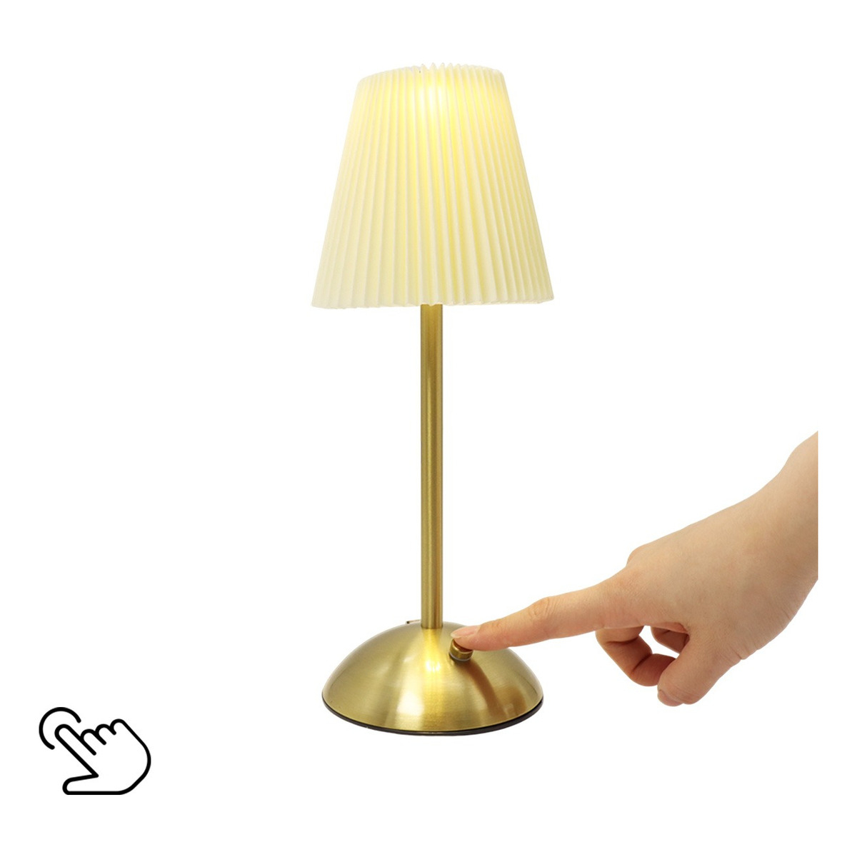 Lampara Alta Táctil De Noche Mesa Inalambrica Recargable Led - Imagen 3