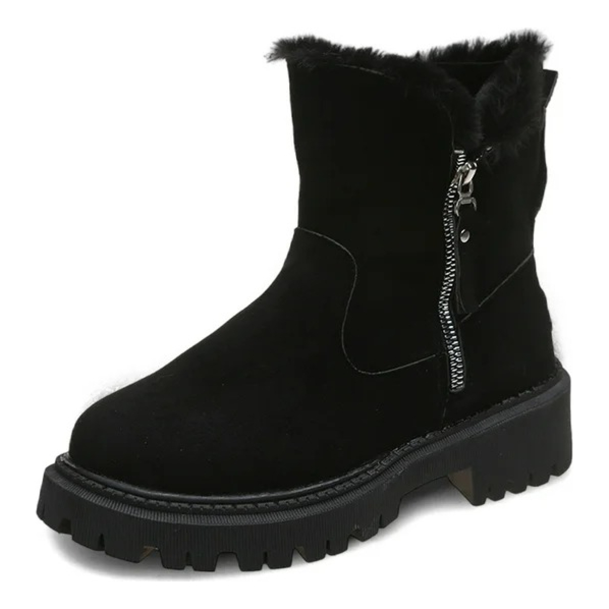 Botas Peludas De Dama Abrigadas Con Forro Corderito - Imagen 9