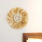 Decoración De Pared Boho Fibras Naturales Detalles En Madera - Imagen 6
