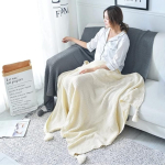 Manta De Lana Con Borlas Throw Blanket Sofa 130x170cm - Imagen 2