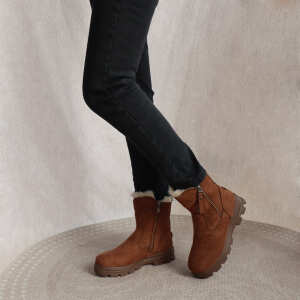 Bota Casual Con Corderito Invierno Media Confort Calidas, foto 8