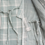 Pijama Ropa De Casa Estilo Kimono Para Adulto A Cuadros - Imagen 12