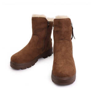 Bota Casual Con Corderito Invierno Media Confort Calidas, foto 3