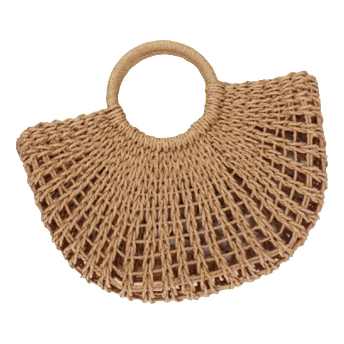 Bolso Tejido Estilo Retro Ideal Para La Playa Grande - Imagen 1