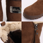 Bota Casual Con Corderito Invierno Media Confort Calidas - Imagen 7