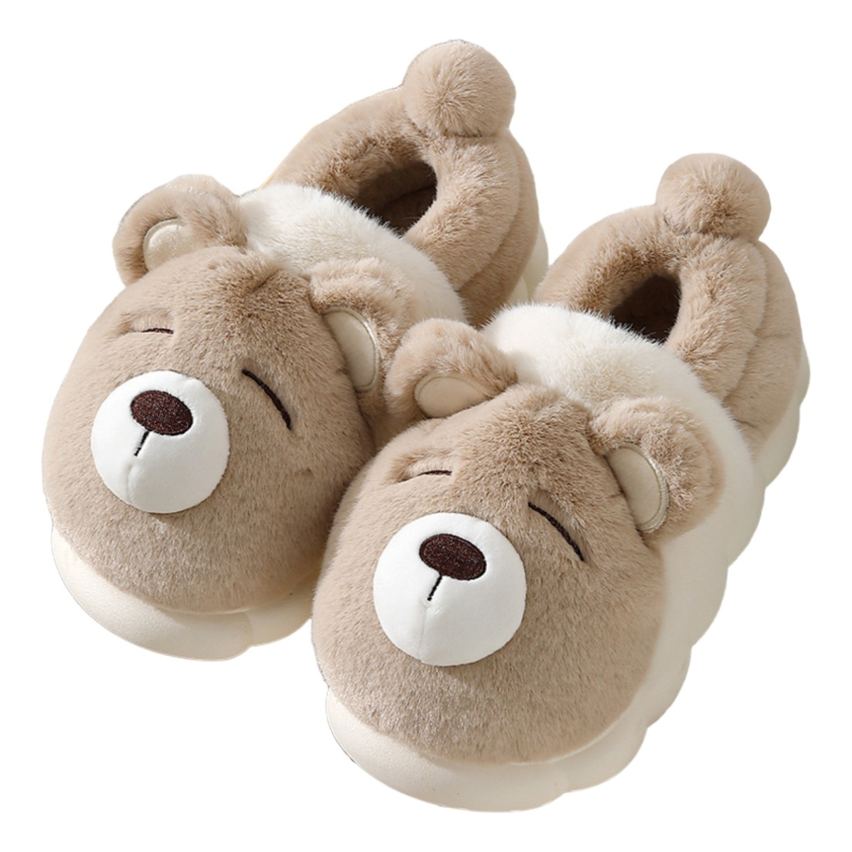 Pantufla Alta Unisex Con Interior De Corderito Diseño Osito - Imagen 1