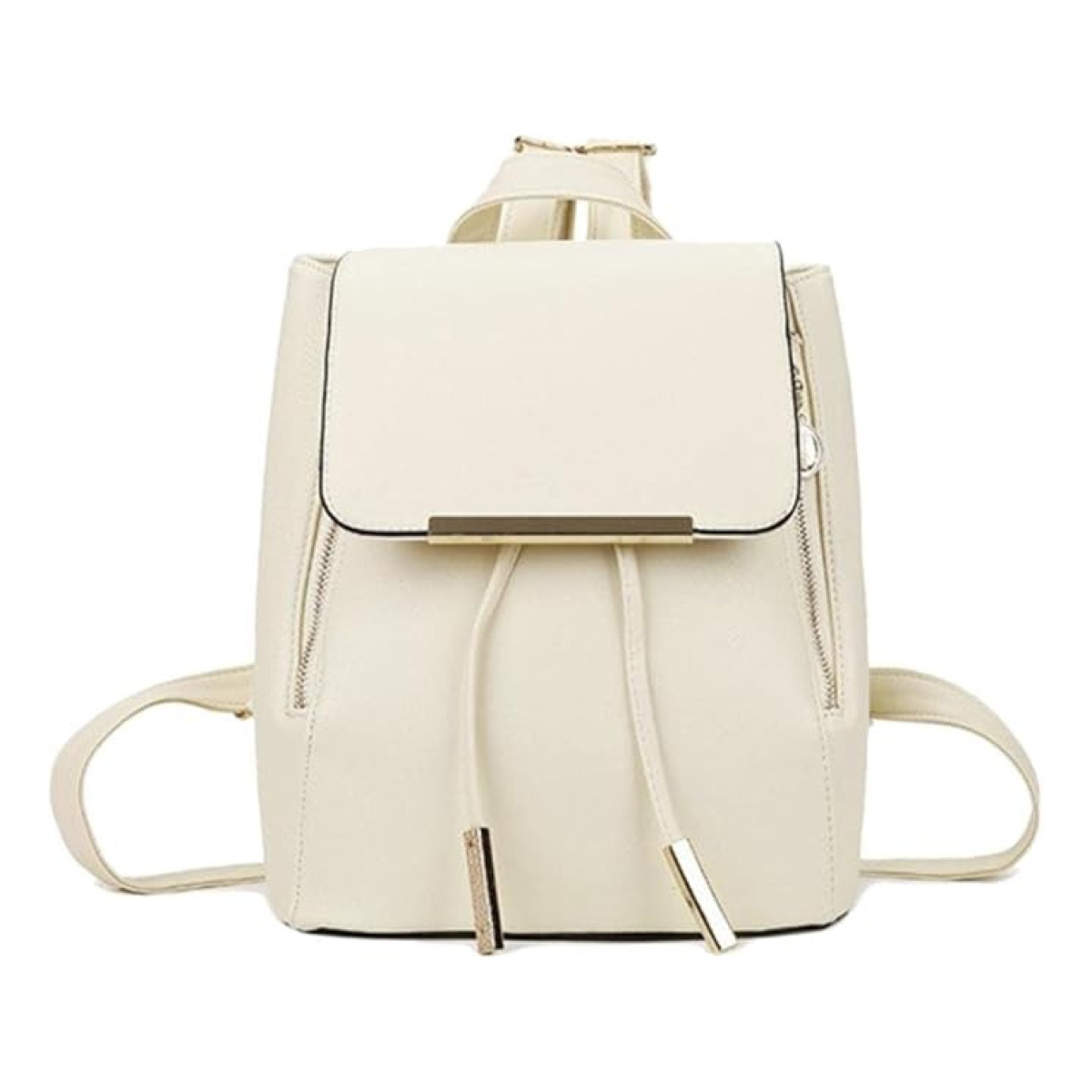Mochila Cartera Urbana Minimalista Con Tapa En Cuerina - Imagen 1
