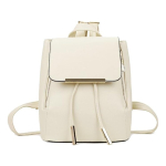 Mochila Cartera Urbana Minimalista Con Tapa En Cuerina