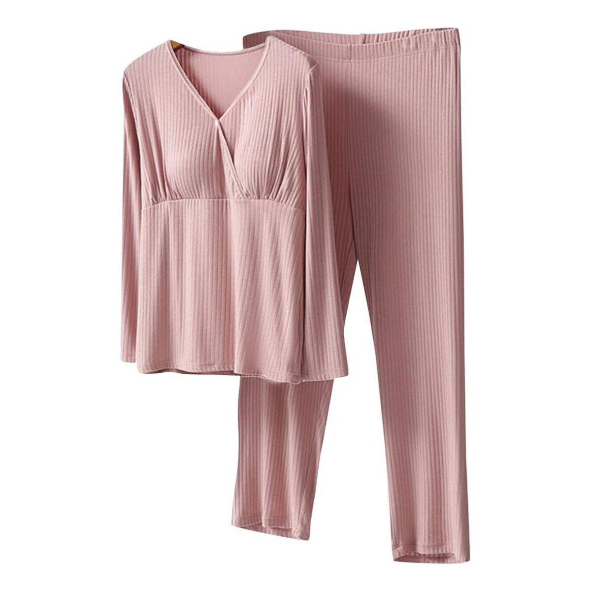 Pijama Largo Maternal Y Lactancia 2 Piezas Ropa Para Dormir - Imagen 6