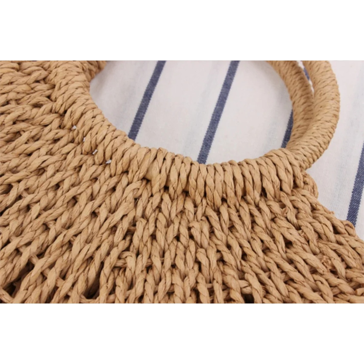 Bolso Tejido Estilo Retro Ideal Para La Playa Grande - Imagen 15