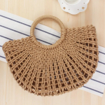 Bolso Tejido Estilo Retro Ideal Para La Playa Grande - Imagen 2