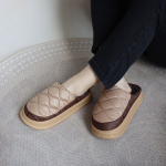 Pantuflas De Adulto Elegantes Abiertas Con Corderito - Imagen 6