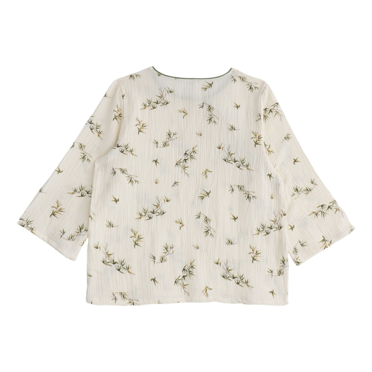 Pijama Mujer Largo 2 Piezas Floral Algodón Blusa Pantalón - Imagen 3