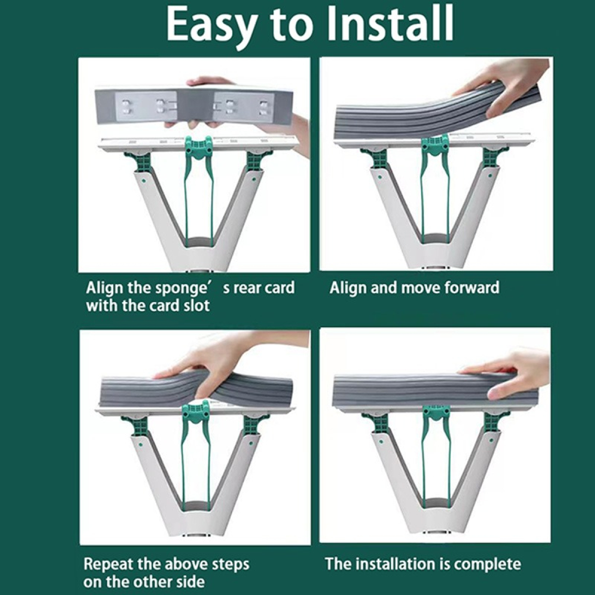Lampazo Mopa Plegable Esponja Escurridor Con 2 Esponjas - Imagen 12