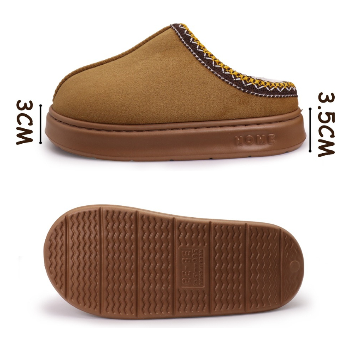 Pantufla Calzado Con Corderito Y Plataforma Estilo Sueco - Imagen 8