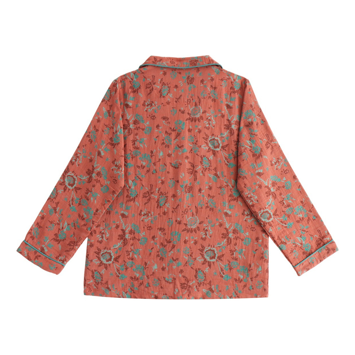 Pijama Ropa Para Dormir Con Estampados Flores De Dos Piezas - Imagen 2