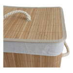 Cesto Rectangular Ropa Sucia Bambú Gran Capacidad 40x30x60 - Imagen 6