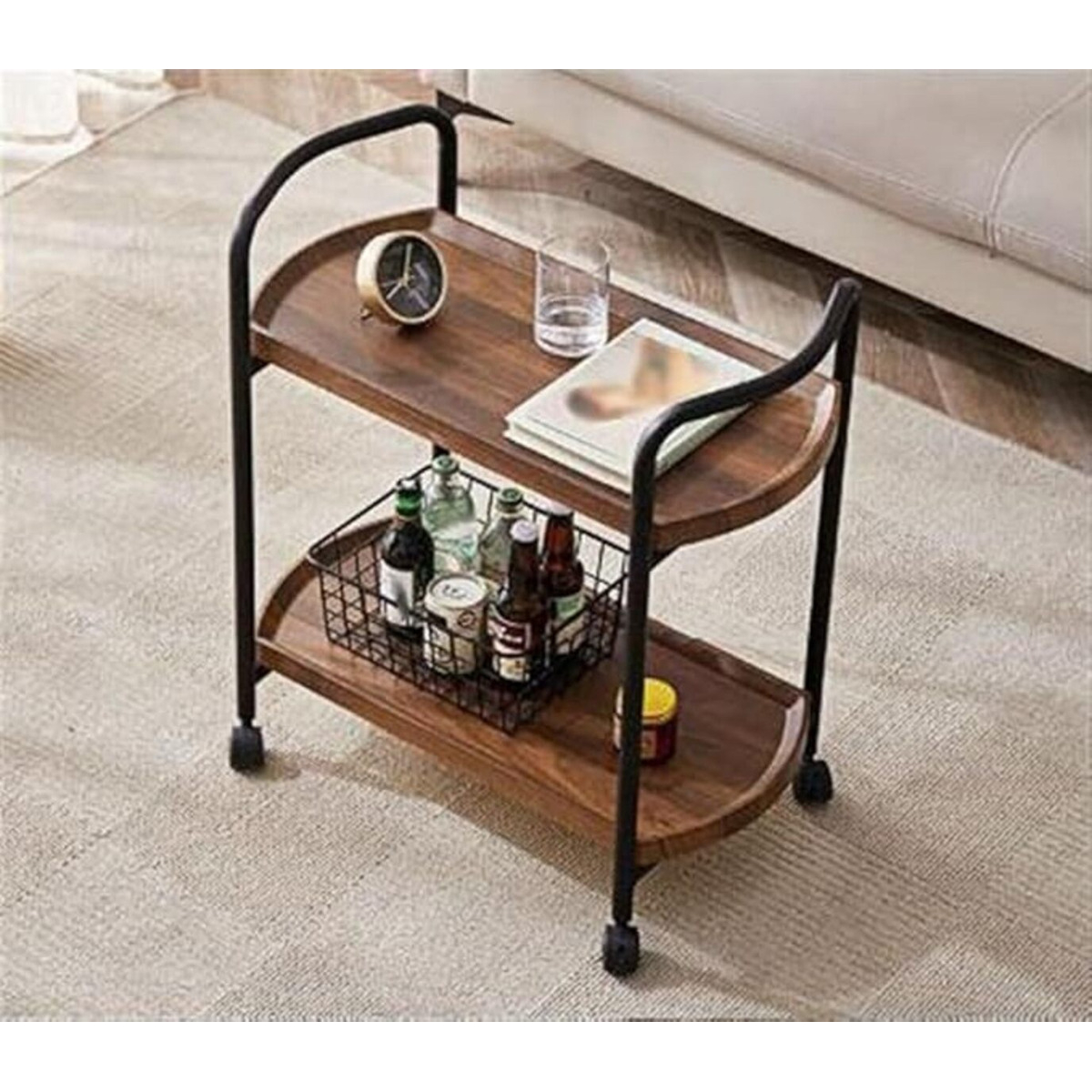Carrito Organizador De Madera Con Ruedas Para Cocina Hogar - Imagen 5