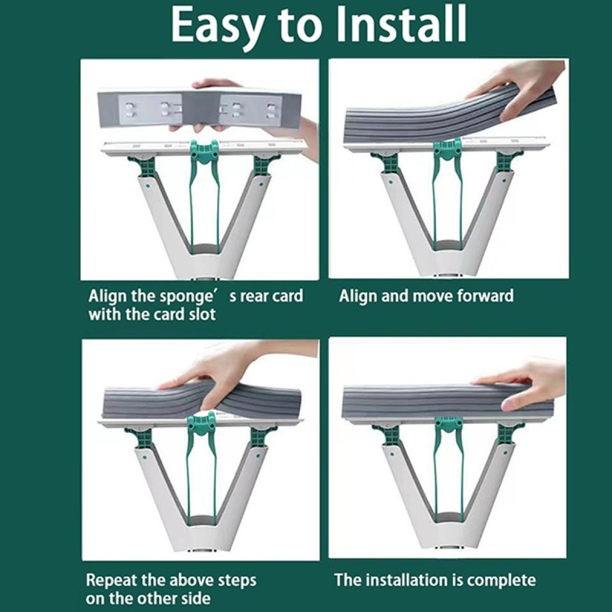 Lampazo Mopa Plegable Esponja Escurridor Con 2 Esponjas - Imagen 6