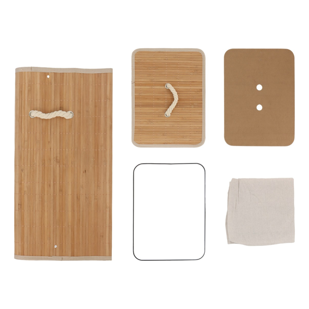 Cesto Rectangular Ropa Sucia Bambú Gran Capacidad 40x30x60 - Imagen 8