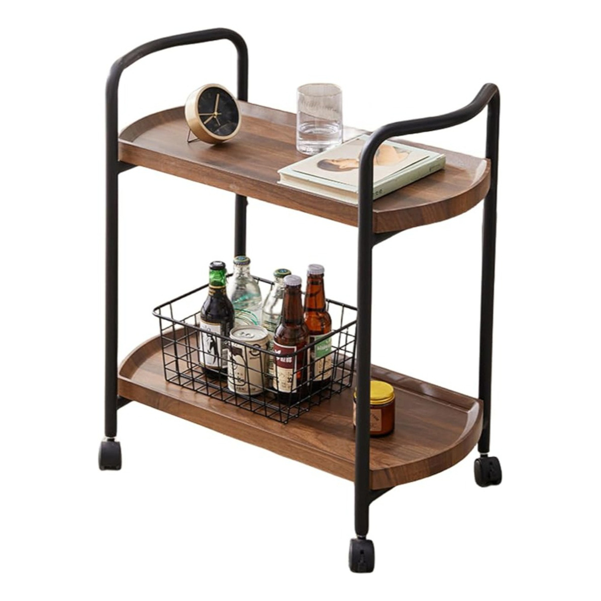 Carrito Organizador De Madera Con Ruedas Para Cocina Hogar - Imagen 2