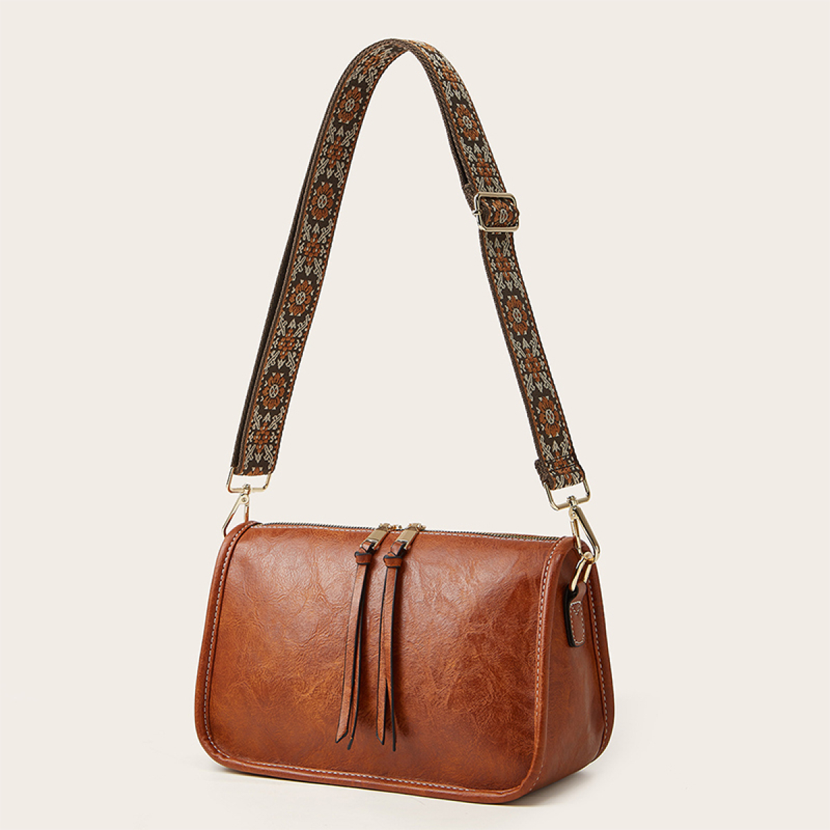 Bandolera Dama Cartera Bolso Minimalista Cuero Pu Para Mujer - Imagen 11