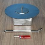 Estufa Etanol Circular 30cm Base Cuadrada Calefacción Deco - Imagen 6