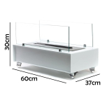 Estufa Fógon Decorativo De Etanol Portatil Con Ruedas - Imagen 7