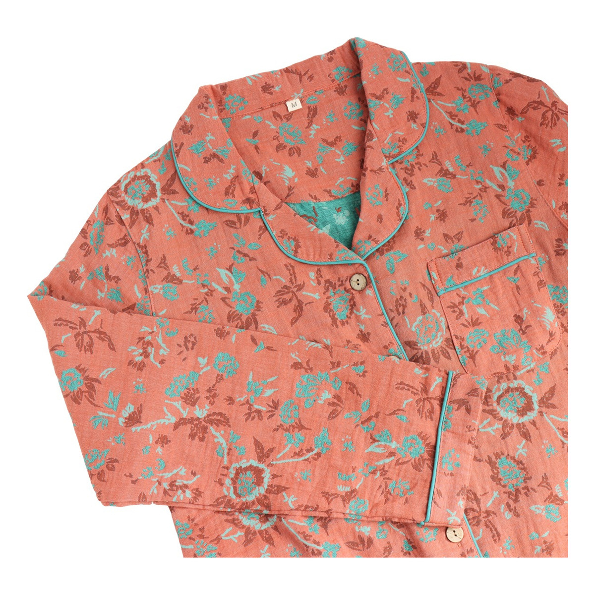 Pijama Ropa Para Dormir Con Estampados Flores De Dos Piezas - Imagen 3