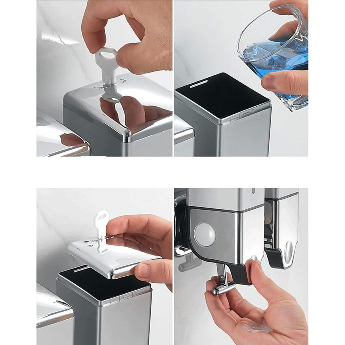 Dispensador Bomba De Jabón Shampoo Para Baño 500ml - Imagen 4