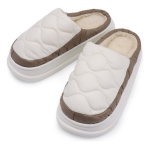 Pantuflas De Adulto Elegantes Abiertas Con Corderito - Imagen 9