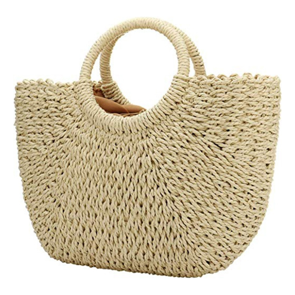 Bolso Tejido Estilo Retro Ideal Para La Playa Grande - Imagen 11