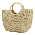 Bolso Tejido Estilo Retro Ideal Para La Playa Grande - Imagen 11