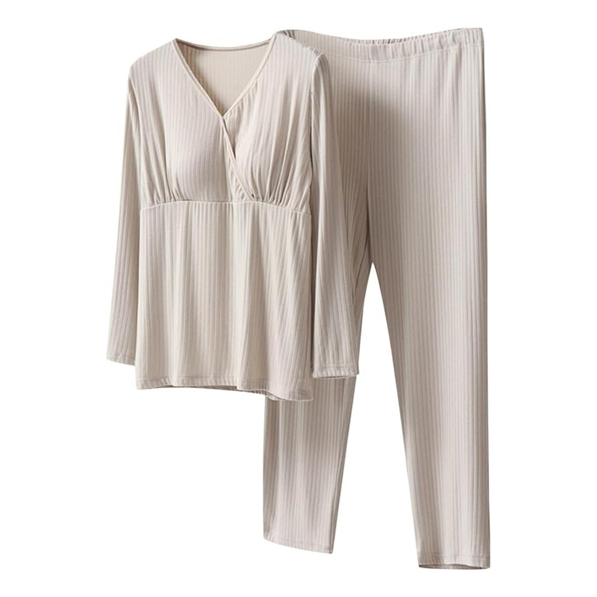 Pijama Largo Maternal Y Lactancia 2 Piezas Ropa Para Dormir - Imagen 1