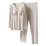 Pijama Largo Maternal Y Lactancia 2 Piezas Ropa Para Dormir