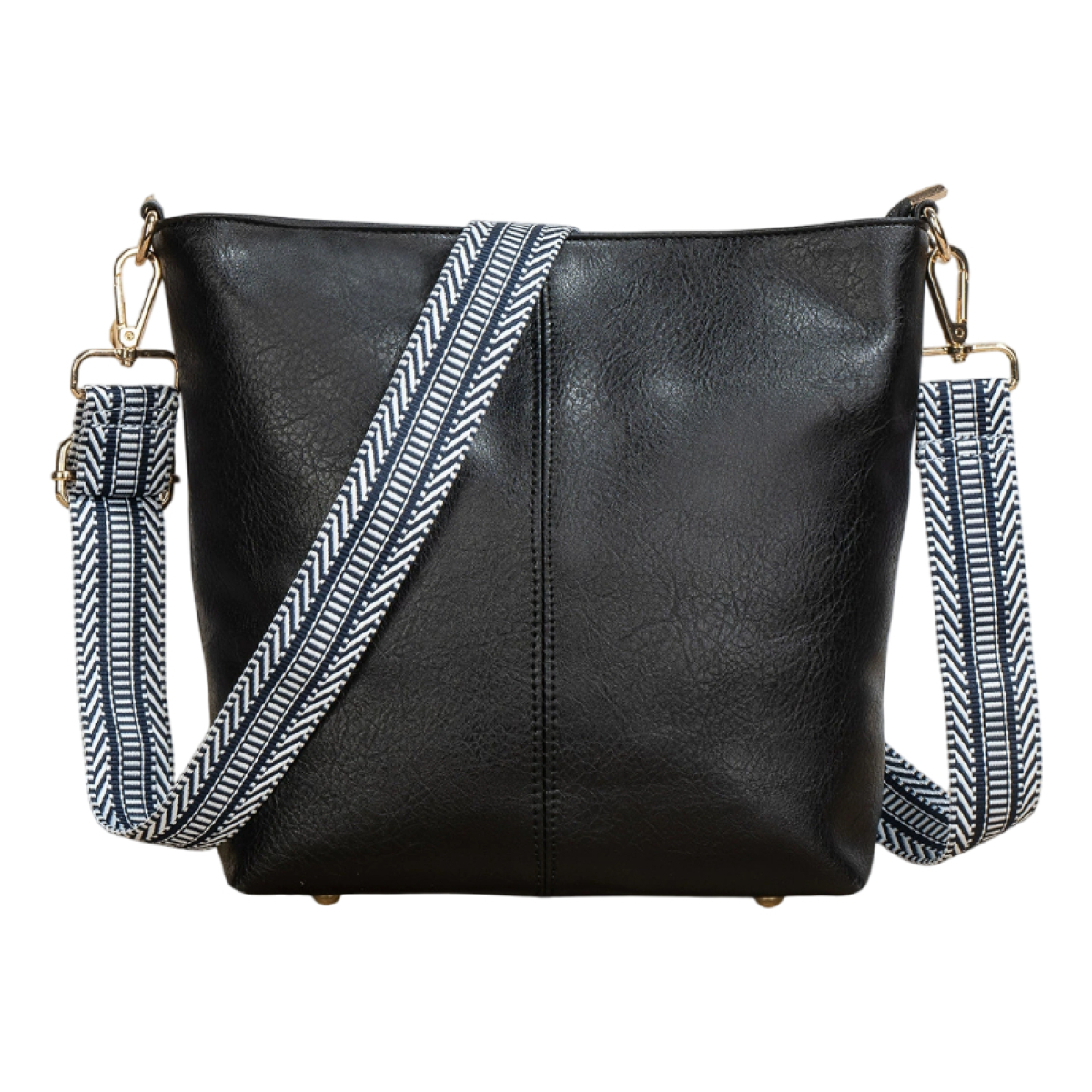 Bolso Cartera Cuero Alta Calidad Gran Capacidad Asa De Tela - Imagen 6