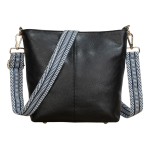 Bolso Cartera Cuero Alta Calidad Gran Capacidad Asa De Tela - Imagen 6