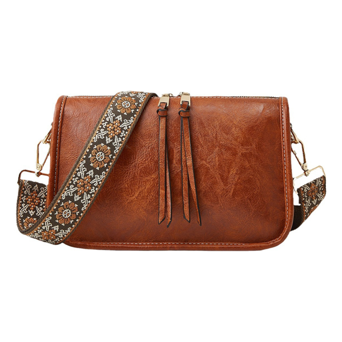 Bandolera Dama Cartera Bolso Minimalista Cuero Pu Para Mujer - Imagen 8
