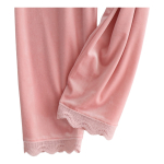 Pijama Terciopelo Para Dama De Invierno 2 Piezas Con Encaje - Imagen 15