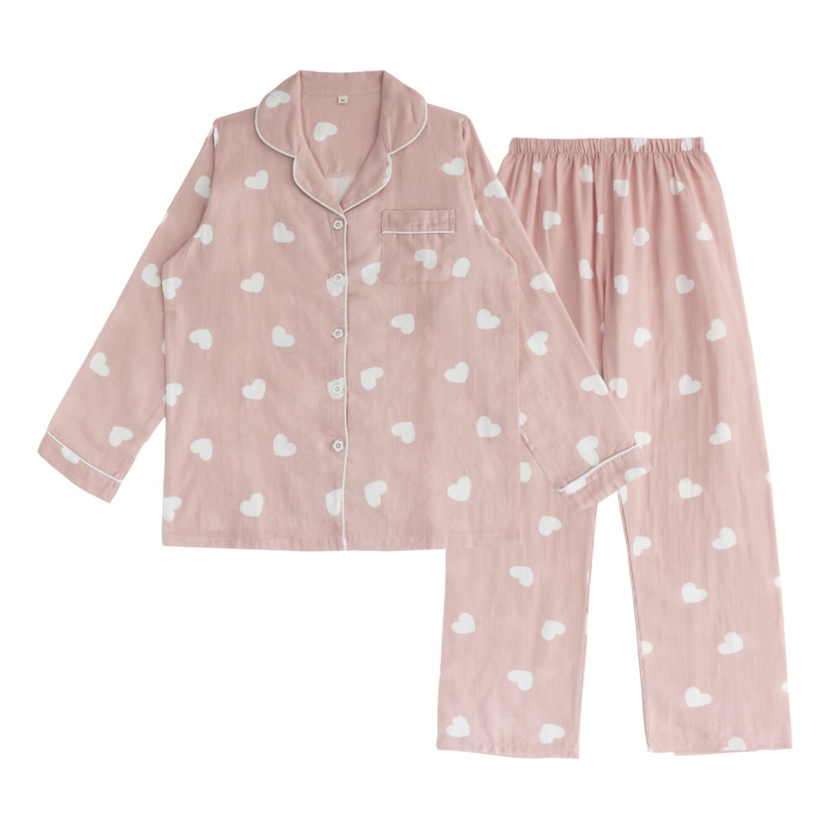 Pijama Diseño Corazones 2 Piezas Ligero Ropa Para Dormir - Imagen 6