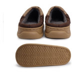 Pantuflas De Adulto Elegantes Abiertas Con Corderito - Imagen 4