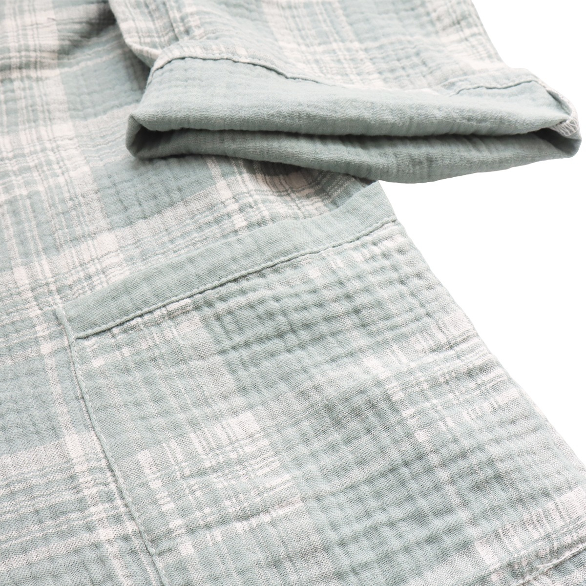 Pijama Ropa De Casa Estilo Kimono Para Adulto A Cuadros - Imagen 2