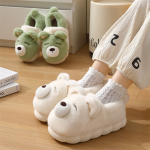 Pantufla Alta Unisex Con Interior De Corderito Diseño Osito - Imagen 4