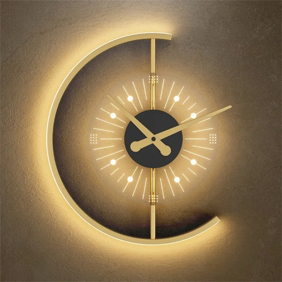 Lampara De Pared Moderna Decoración Diseño De Reloj - Imagen 2