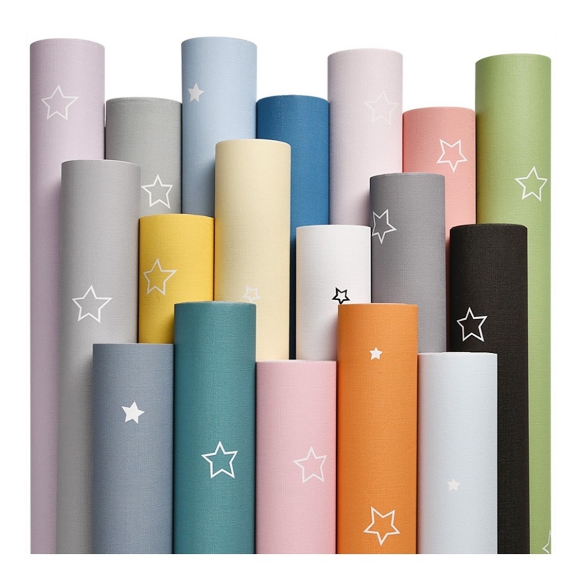 Papel Adhesivo Niños Empapelar Paredes Estrellas Grisazulado - Imagen 5