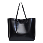 Cartera Bolso En Cuero Pu Sin Hebillas Minimalista Moderno - Imagen 8