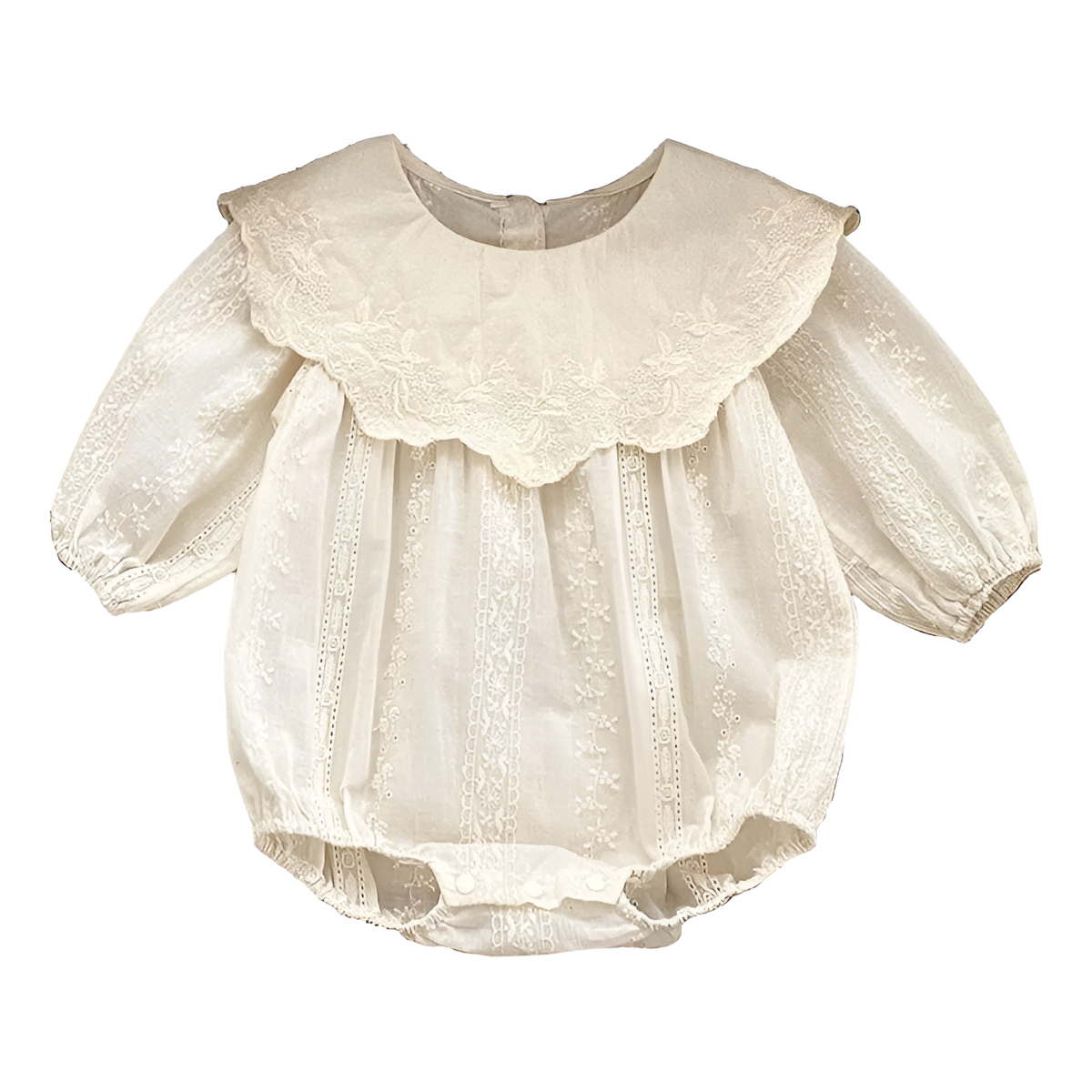 Body Primavera Para Bebe De Manga Larga De Broderie - Imagen 1