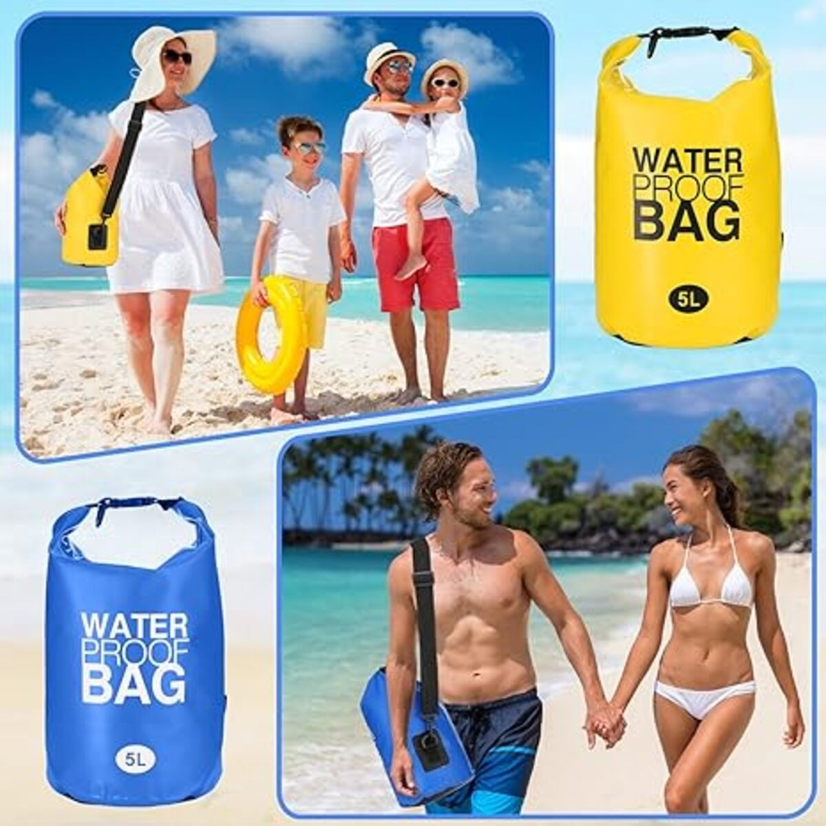 Bolso 5 Litros Impermeable Camping Bolsa Piscina Playa - Imagen 11