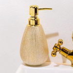 Dispensador De Jabón Líquido Elegante Cerámica Texturizado - Imagen 4