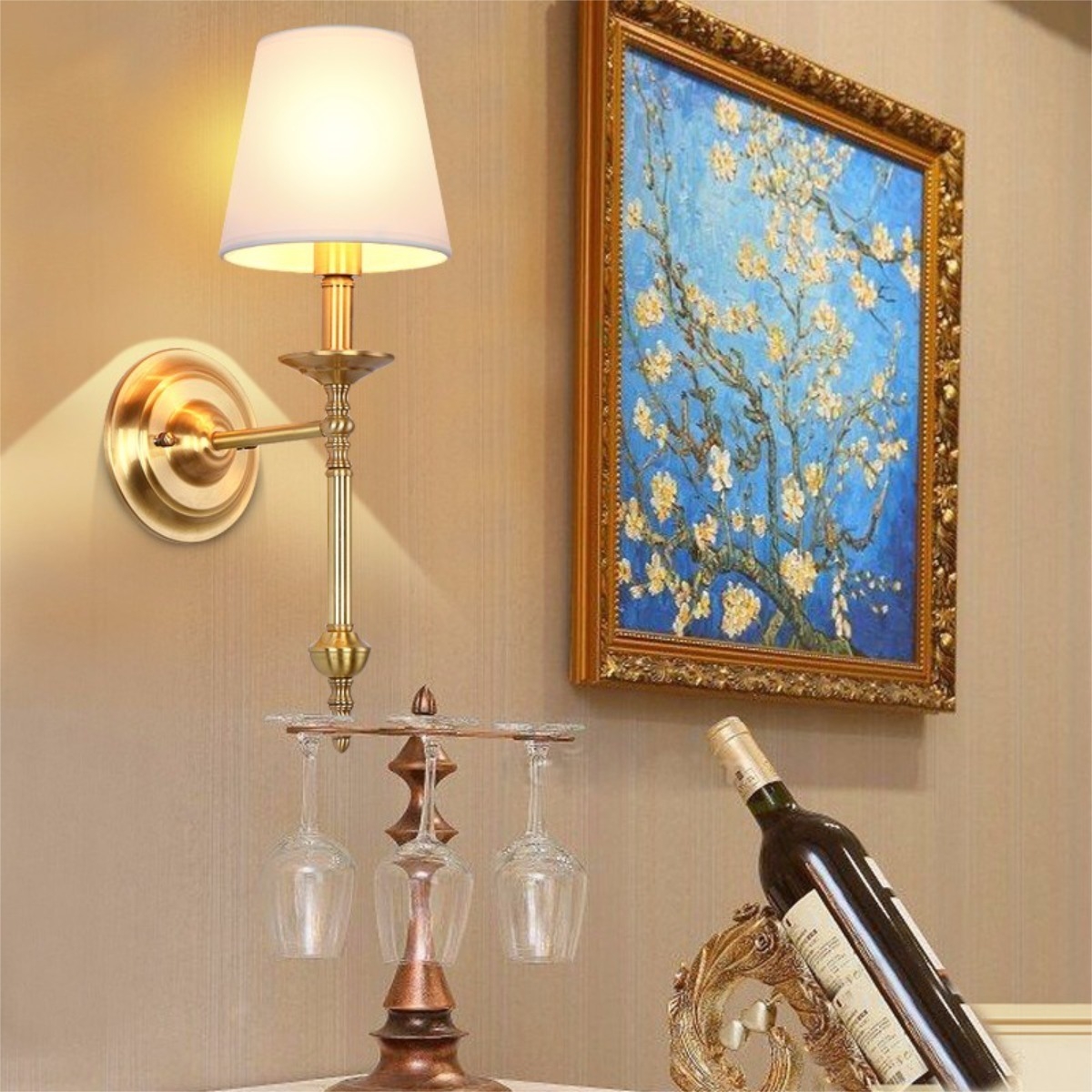Lampara Aplique De Pared Estilo Vintage Cobre - Imagen 4